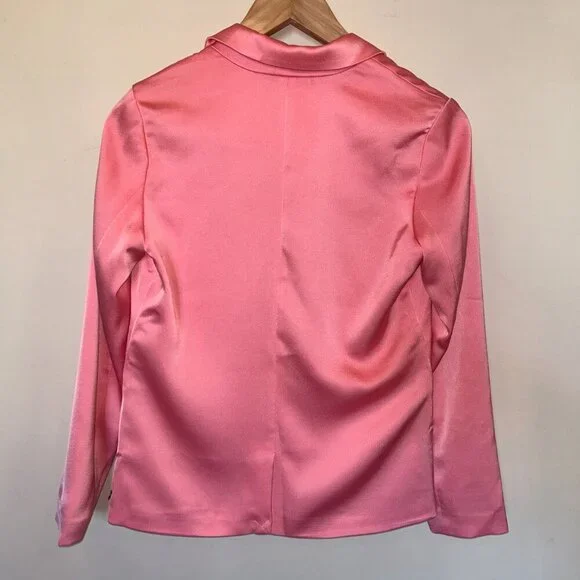 Scotch and Soda Light Pink Single Breasted Women's Blazer size 12/152 Barbiecore - Picture 3 of 13